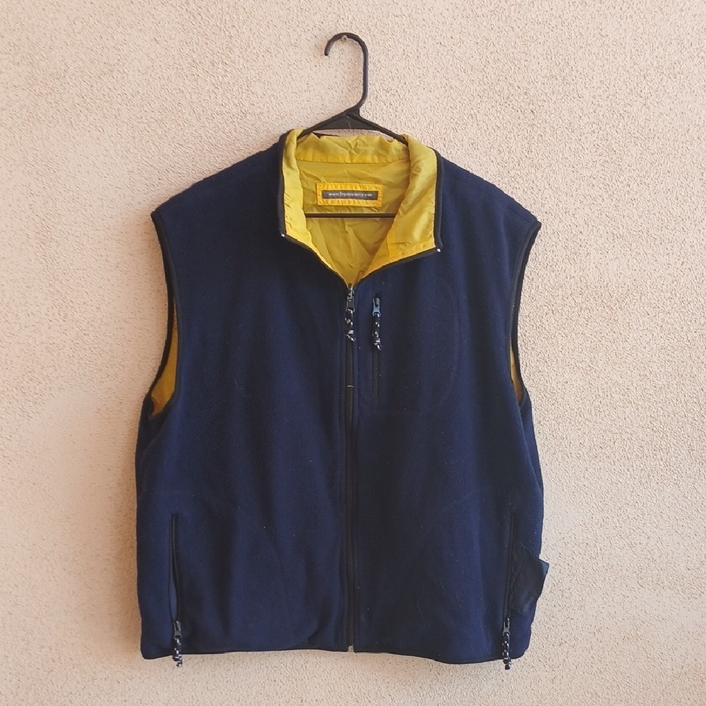 "Open to Offers" Free Country Blue and Yellow Quilted Vest